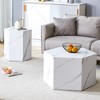 NicBex Modern Hexagonal Coffee Table Set of 2 with Wood Frame for Living Room and Office - 4 of 4