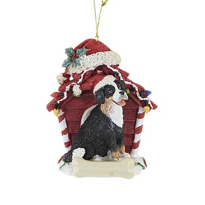 Kurt S. Adler 4.0 Inch Dog In Dog House Christmas Bone Tree Ornaments