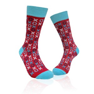 Hugs and Kisses (xoxo) Love Patterned Office Socks from the Sock Panda (Men's or Women's Sizes) - 1 of 4