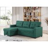TiramisuBest Dark Gray Convertible Sectional Sofa with Pull-Out Chaise, Storage Ottoman, Twin Sleeper, Living Room Furniture - 2 of 4