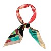 Wrapables Silky Feeling Satin Square Scarf, Pink Abstract - 4 of 4