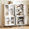 Tangkula Kitchen Pantry Cabinet 70.5" Tall Cupboard w/ 4 Translucent Doors Freestanding Sideboard - 4 of 4