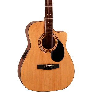 Cort AF515CEOP Standard Series Concert Cutaway Acoustic-Electric Guitar Natural - 1 of 4