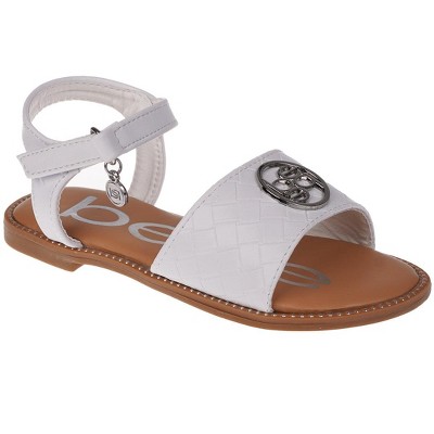 bebe Girls' Sandals - Open Toe Flat Sandals for Girls, Stylish and Comfy Sandals (Toddler/Little Girl/Big Girl)
