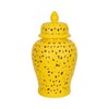 Decorative Ginger Jar with Lid - Handcrafted Lattice Design - Ceramic - Traditional Home Accent - Ideal for Home, Office, Bedroom, Living Room Décor - 4 of 4