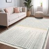 Modern Abstract Washable Area Rug - Non-Slip Low Pile Soft Carpet for Living Room, Bedroom Dining Room - 2 of 4