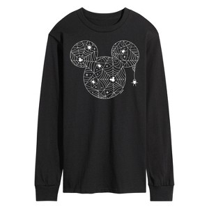 Men's - Disney - Mickey's Spider Web Logo Long Sleeve Graphic T-Shirt - 1 of 4