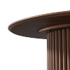 SpassWay 30"H Round Fashion Wooden Table Suitable for Kitchen Conference and Gaming Use One Pedestal Black/Walnut/Natural Wood - 4 of 4