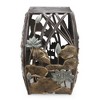 SPI Home Water Lilies Garden Stool – 18.5" Outdoor Decorative Seat or Plant Stand with Floral Motif, Resin Garden Accent - 4 of 4