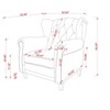 NicBex Accent Chair Adjustable Single Sofa Chair Modern  Armchair with Sturdy Wood Legs for Bedroom, Living Room - 4 of 4
