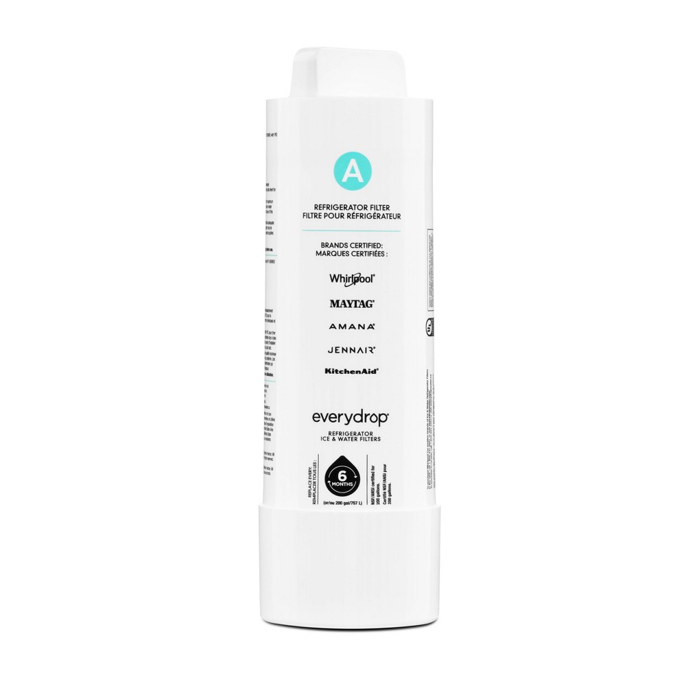 everydrop Refrigerator Replacement Water Filter A EDRARXD1: Whirlpool, Reduces Odors, Filters Lead & Bacteria, Green