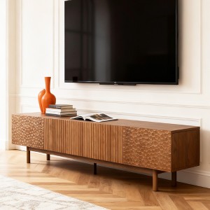 Gaoyangjiaju 86.6 Inch TV Stand for 90 Inch TV Density Board with Solid Wood Legs - 1 of 4