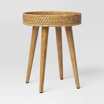  Round Natural Woven Accent Table - Threshold™