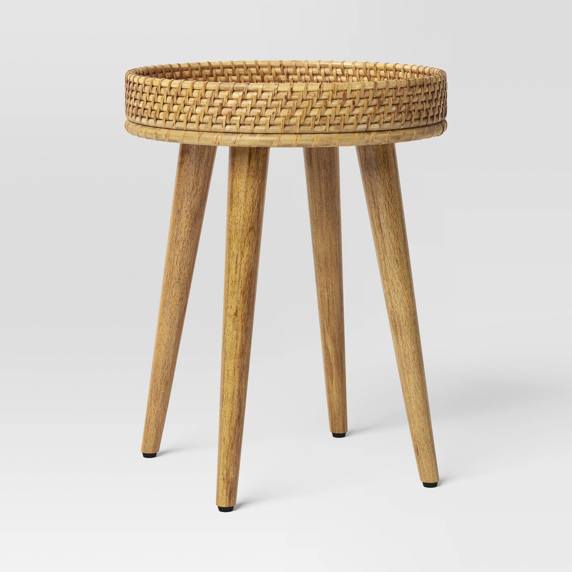Round Natural Woven Accent Table - Threshold™ Fully Assembled