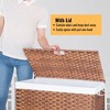 Laundry Hamper with Lid, Synthetic Rattan Clothes Laundry Basket with Lid and Handles, Foldable, Removable Liner - 3 of 4