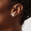 Black Bow Jewelry 13mm Polished Textured Starfish Post Earrings in 14k White Gold - 3 of 4