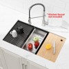 Cobbe Black 33" Multifunctional Undermount Workstation Kitchen Sink, Stainless Steel Modern Single Bowl Kitchen Sink with Accessories - 4 of 4