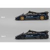 Pagani Zonda Revolucion "Official Car" Dark Blue and Carbon with Extra Wheels 1/64 Diecast Model Car by CM Models - 4 of 4