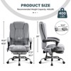 TiramisuBest Grey Textile Massage Office Chair: Heat, 6 Vibration Points, Foot Rest & Adjustable - 3 of 4