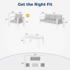 Heynemo Aluminum Outdoor Patio Furniture Set, 4 Pcs Modern Outdoor Conversation Set Sectional Sofa with Cushion and Coffee Table for Balcony - 3 of 4