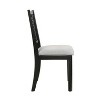 Simple Relax Set of 2 Upholstered Dining Side Chairs with Louvered Back - 4 of 4