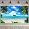 Aoibox Summer Beach Theme Photo Backdrop 1 Piece 9x6 ft Hawaii Coconut Tree Banquet Scene for Party Wedding Photography Decor - 3 of 4