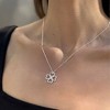 Adornia Silver Plated Heart-Shaped Pave Clover Necklace - 2 of 3