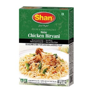Shan Seasoning Mix -malay Chicken Biryani 60 gms - Shan Masala - 1 of 4