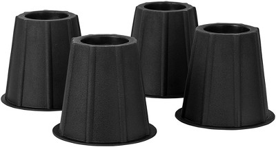 4 Pack Round Bed and Furniture Risers in Black - Homeitusa