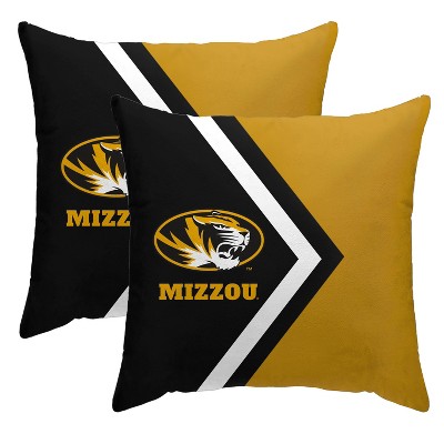 NCAA Missouri Tigers Side Arrow Poly Span Throw Pillow - 2pk