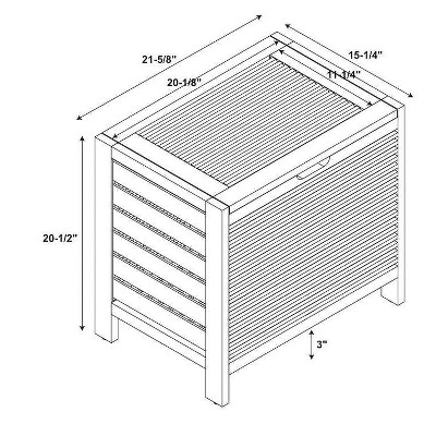 Bracken Natural Bamboo Upright Hamper with Safety Lid
