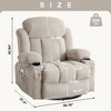 Dronkon Swivel Rocker Recliner Massage heated sofa with USB and 2 cup holders in side pockets - 3 of 4