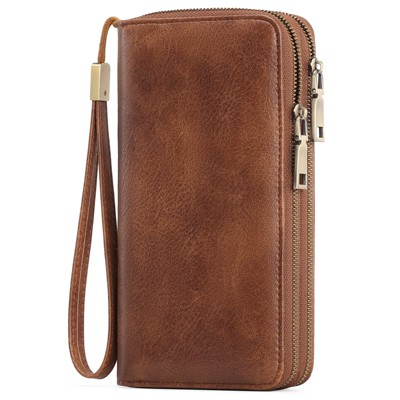 FATMOON Women’s Wallet - RFID Blocking Large Capacity Vegan Leather Clutch Wallet with Wristlet –Secure & Spacious for Daily Use,Travel