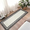 Modern Machine WashableArea Rug with Non Slip Backing Low Pile Accent Rug Foldable Contemporary Indoor Carpet - 2 of 4