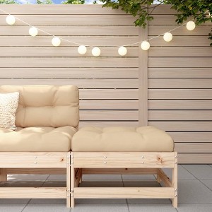 VidaXL Patio Footstool with Cushion Solid Wood Pine - 1 of 4