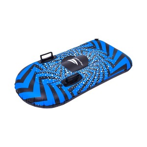 Pool Central 38" Inflatable Black and Blue Ride-On Pool Float or Snow Tube - 1 of 4