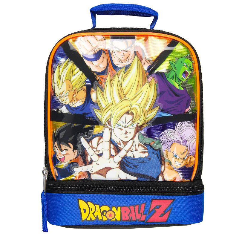 Dragon Ball Z Lunch Box Dual Compartment Insulated Lunch Bag Tote Black, 2 of 6