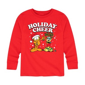 Boys' - Garfield - Feliz Navi Dog Long Sleeve Graphic T-Shirt - 1 of 4