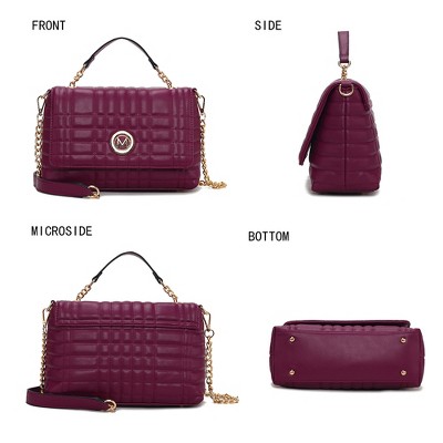 MKF Collection Lola Quilted Vegan Leather Women’s Shoulder Bag by Mia K - Black — фото 5