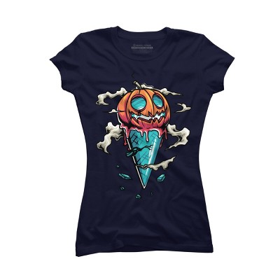 Junior's Design By Humans Halloween By anggatantama T-Shirt