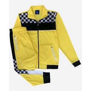 Plaid Checker Style Jogger Tracksuit For Men - 1 of 4