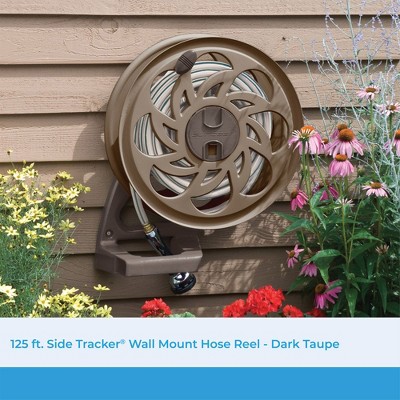 Suncast 125' Wall-Mounted Brown Resin Garden Hose Reel