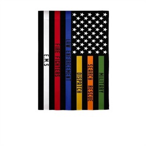 Evergreen Responders Thin Line Garden Suede Flag - 1 of 2
