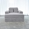 Lesly 55.12 in. Wide Square Arm Velvet Square Sectional Sofa Couch Modern Single Square - 2 of 4
