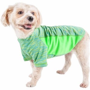 Pet Life (R) Active 'Warf Speed' Heathered Ultra-Stretch Sporty Performance Dog T-Shirt - 1 of 4