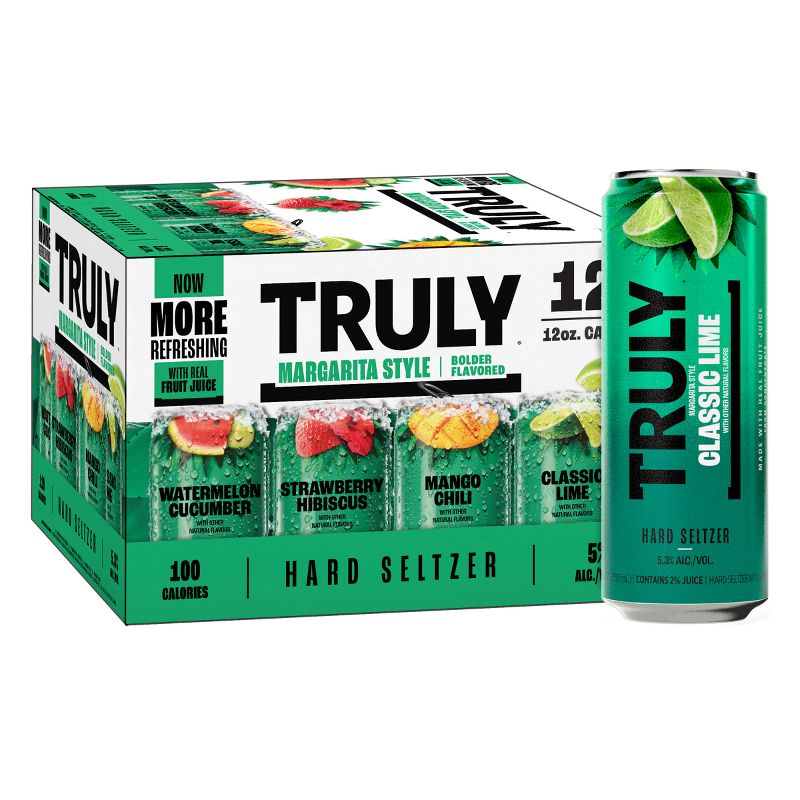 Truly Hard Seltzer Margarita Style Mix Pack - 12pk/12 fl oz Cans, 1 of 12