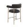 Meridian Furniture,Blake Black Boucle Fabric / Vegan Leather Counter Stool, Set of 2 - 3 of 4