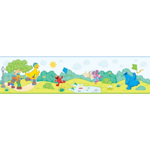 Sesame Street Peel And Stick Wallpaper Border Roommates Target