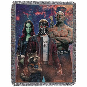 Northwest Guardians of the Galaxy Woven Tapestry Throw Blanket, 48" x 60", Space Crew - 1 of 4