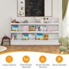 Infans 3-Tier Kids Bookshelf Toy Storage Bookcase Rack Wall w/ Anti-toppling Kits White - 4 of 4
